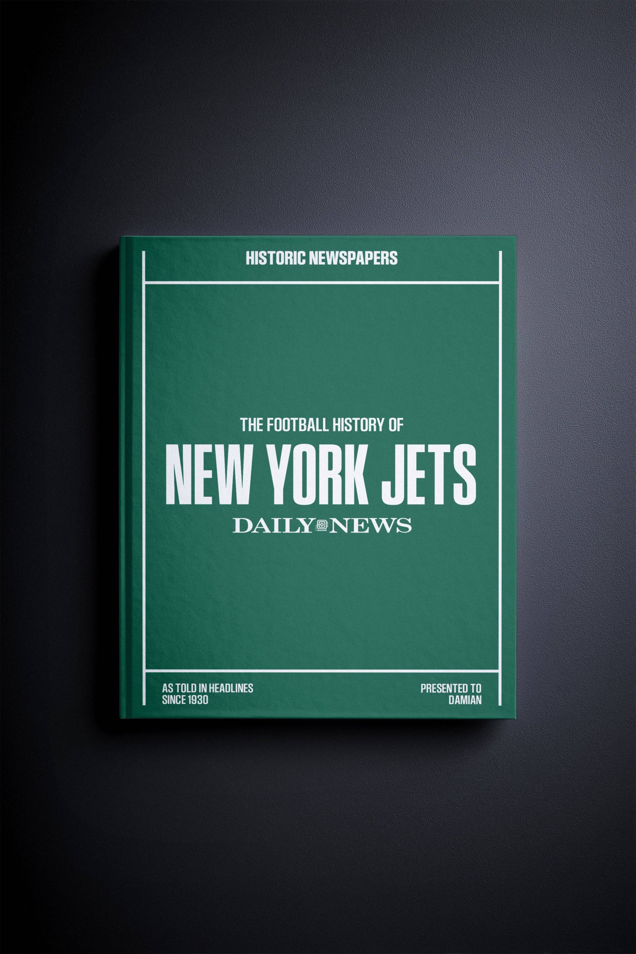 The US Football History of New York Jets Daily News Edition Book