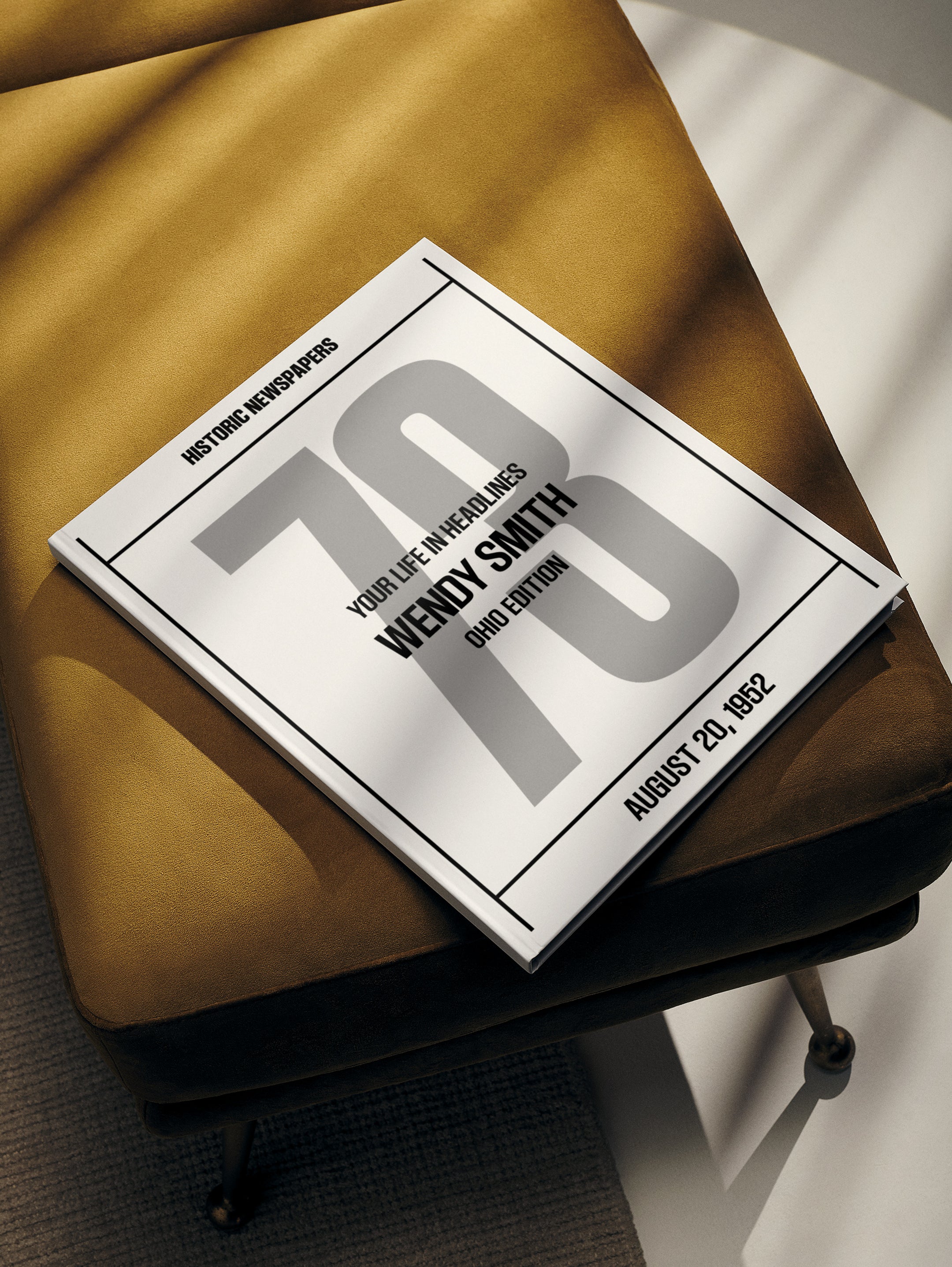 Personalized Ohio Birthday Newspaper Book by Historic Newspapers, featuring a milestone birthday celebration in a POD format.