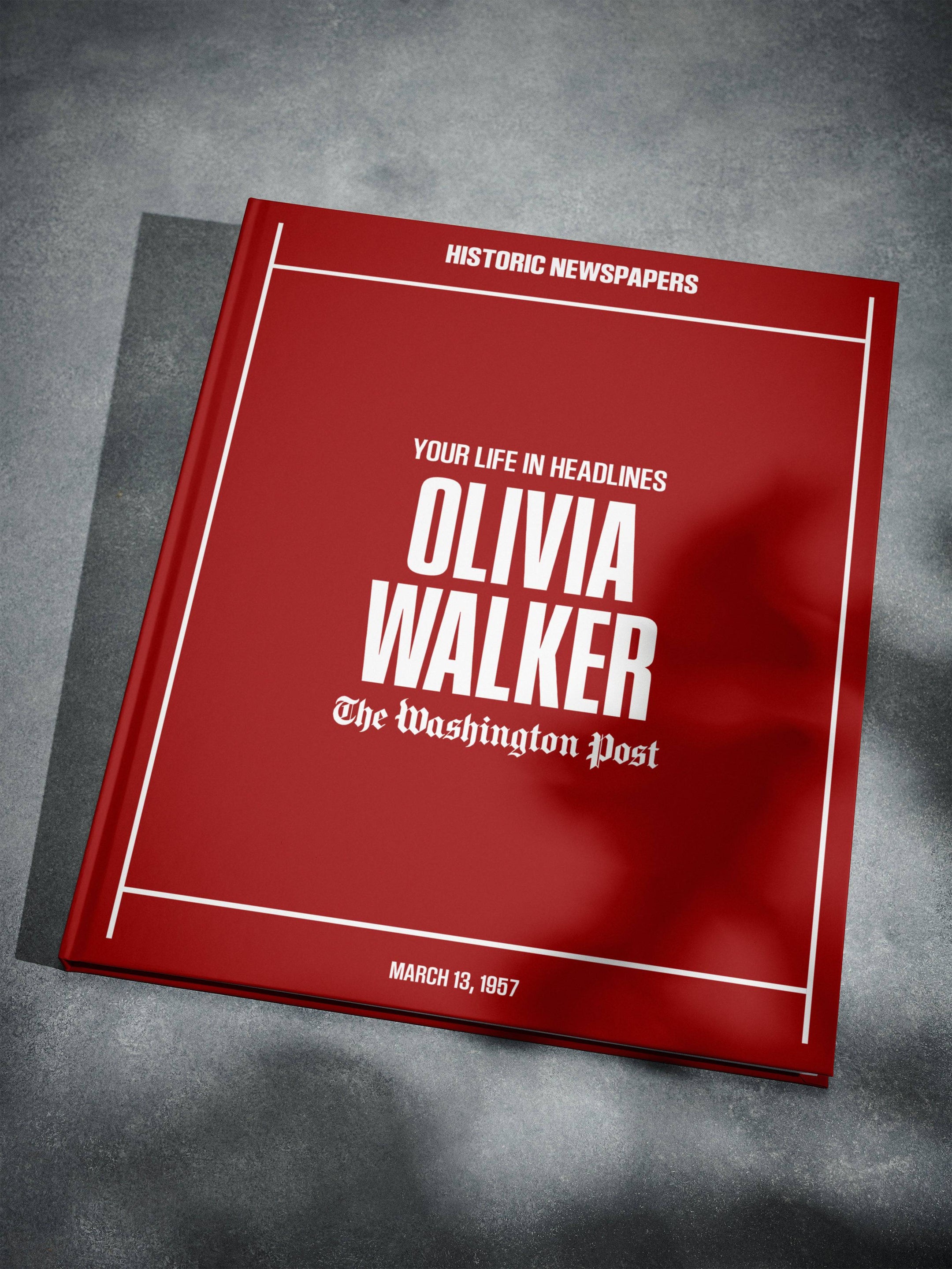 Personalised Birthday Newspaper Book Washington Post Edition