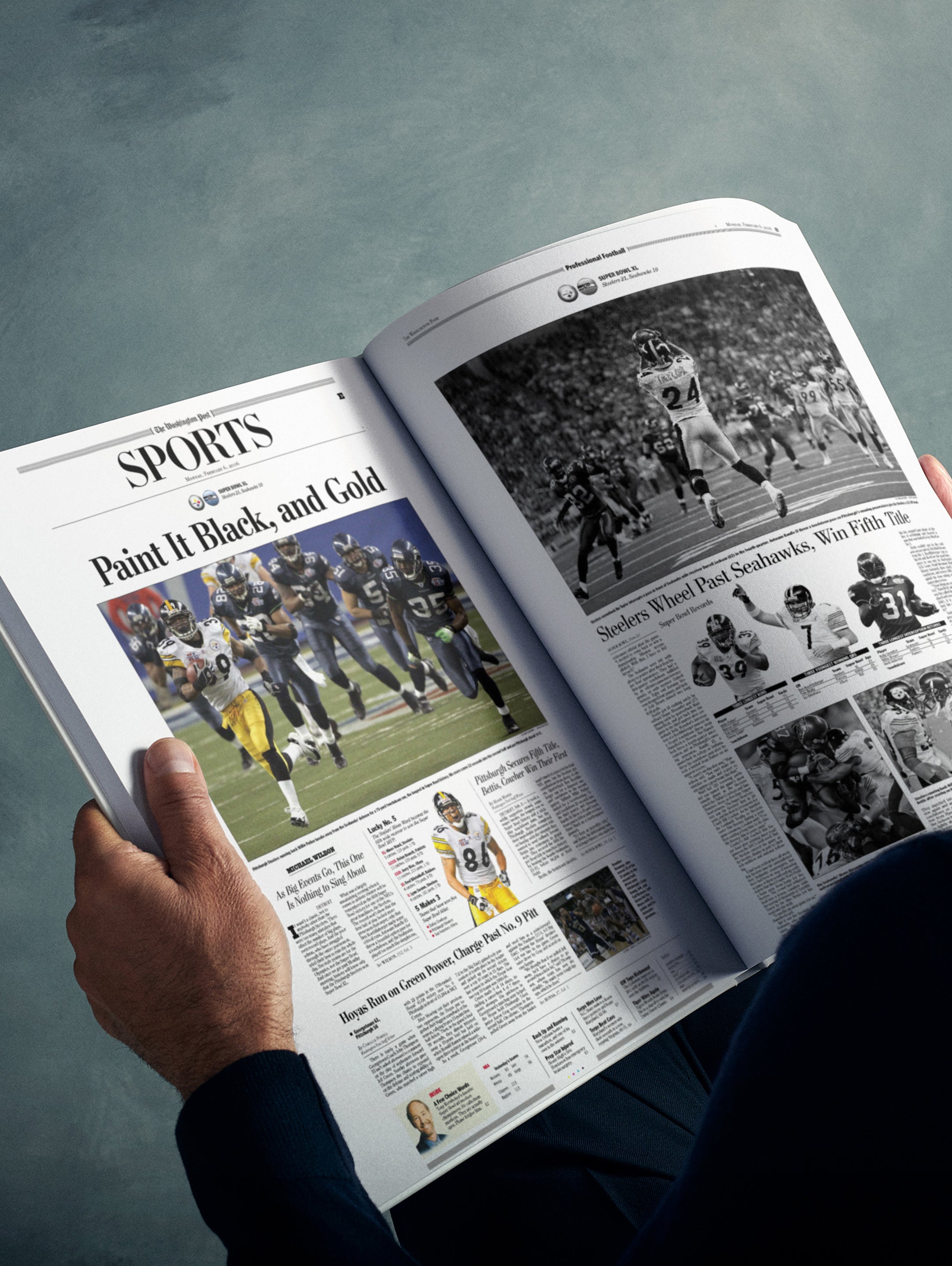 The US Football History of Pittsburgh Steelers Washington Post Edition Book - Historic Newspapers