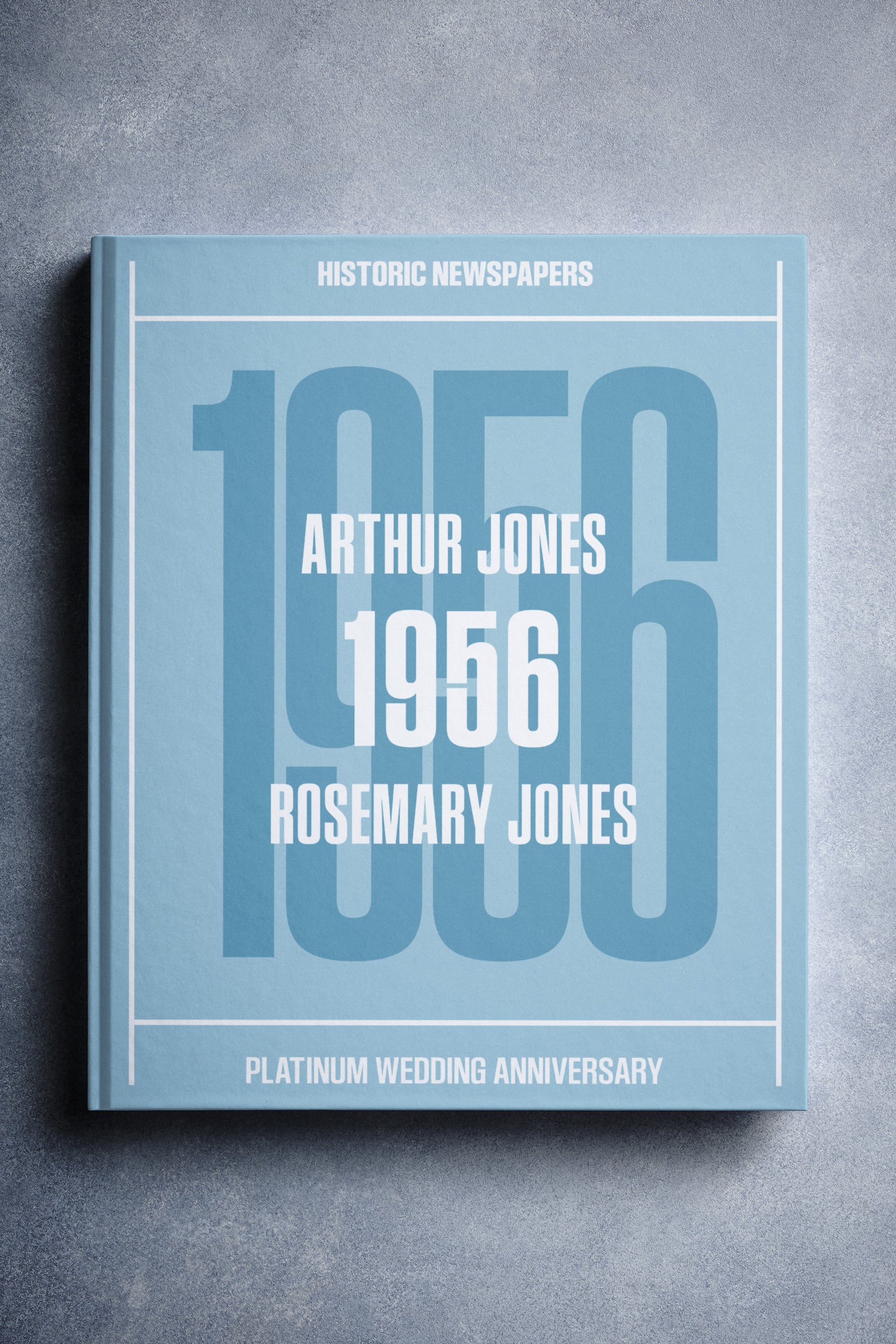 プラチナジュビリー 記念本 Platinum Anniversary 1956 in Headlines US Edition Newspaper Book