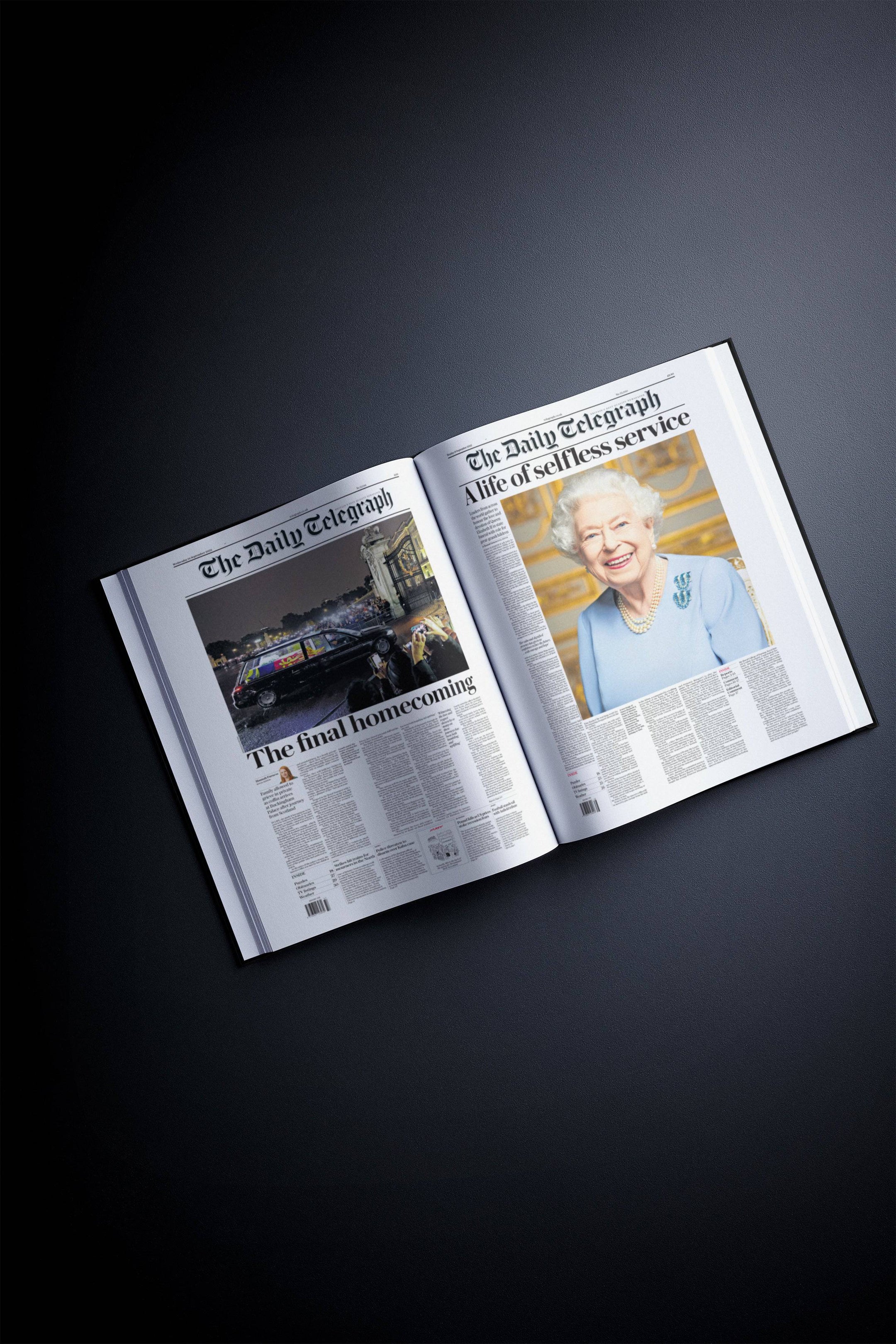 The History of Queen Elizabeth II Telegraph Edition Book - Historic Newspapers