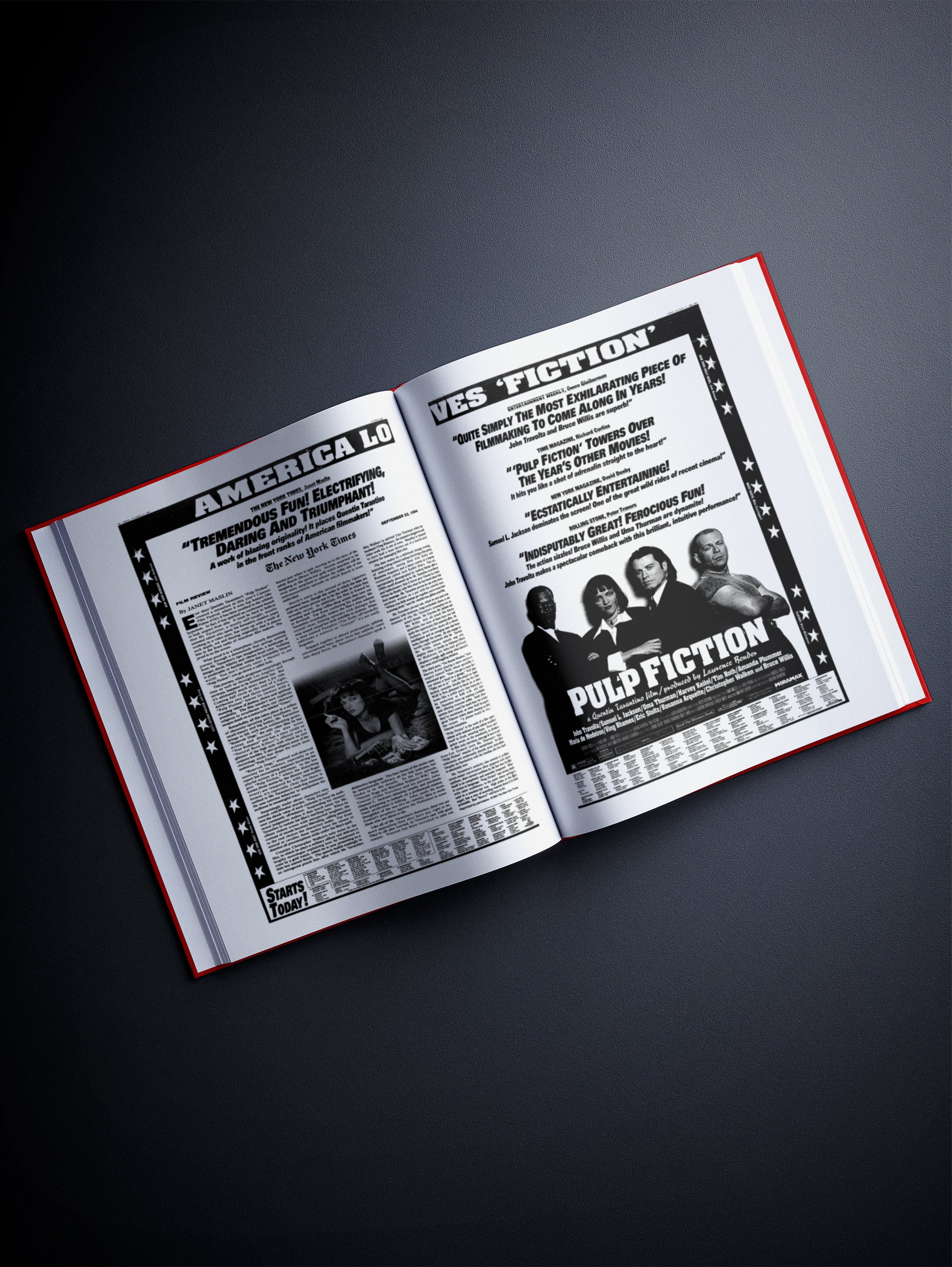 POD book titled "The Story of Quentin Tarantino" by Historic Newspapers, featuring a cover image of Tarantino with film and music references.