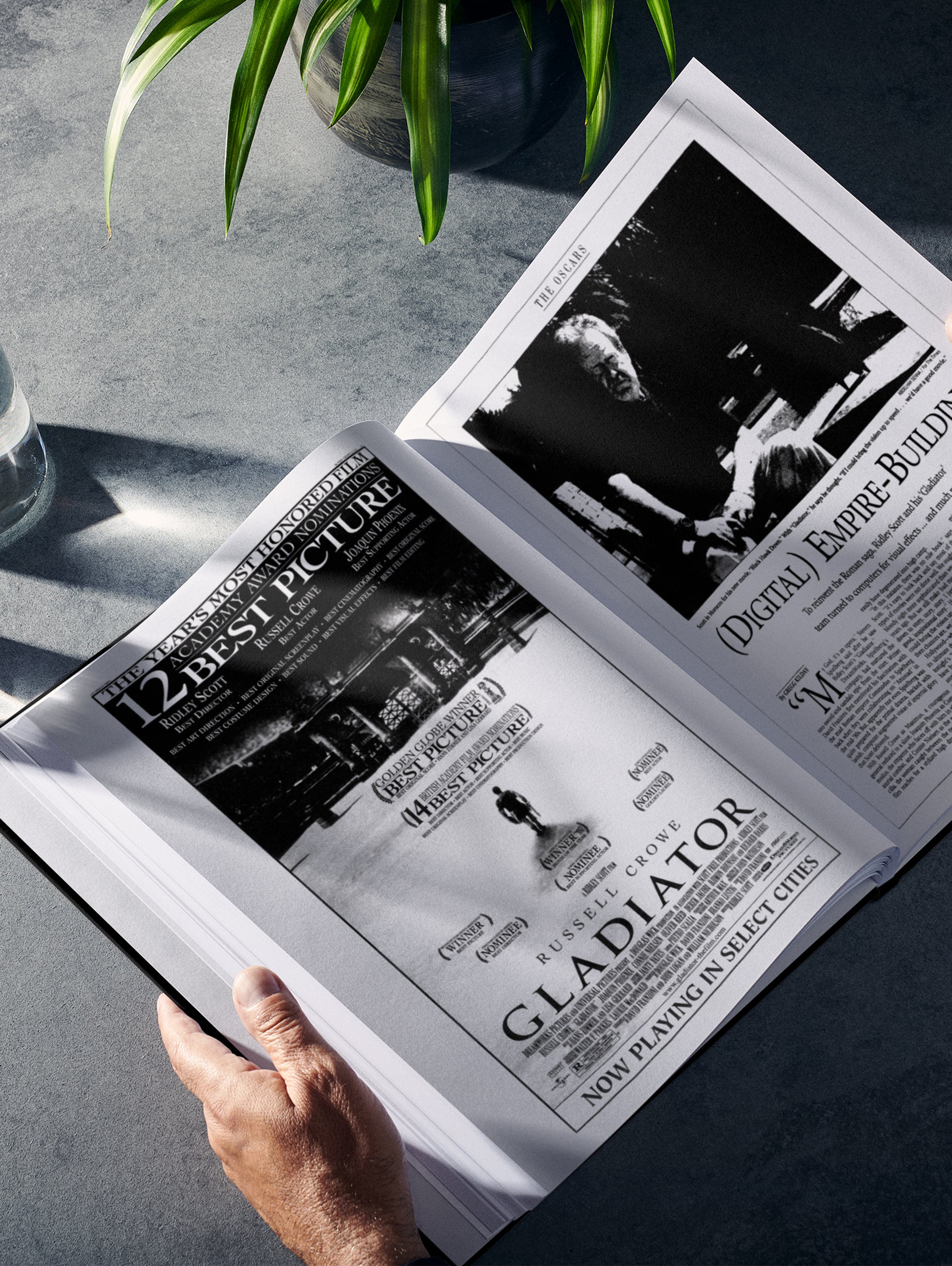 POD book titled "The Story of Ridley Scott" by Historic Newspapers, featuring a cover image with Ridley Scott's name and related graphics.