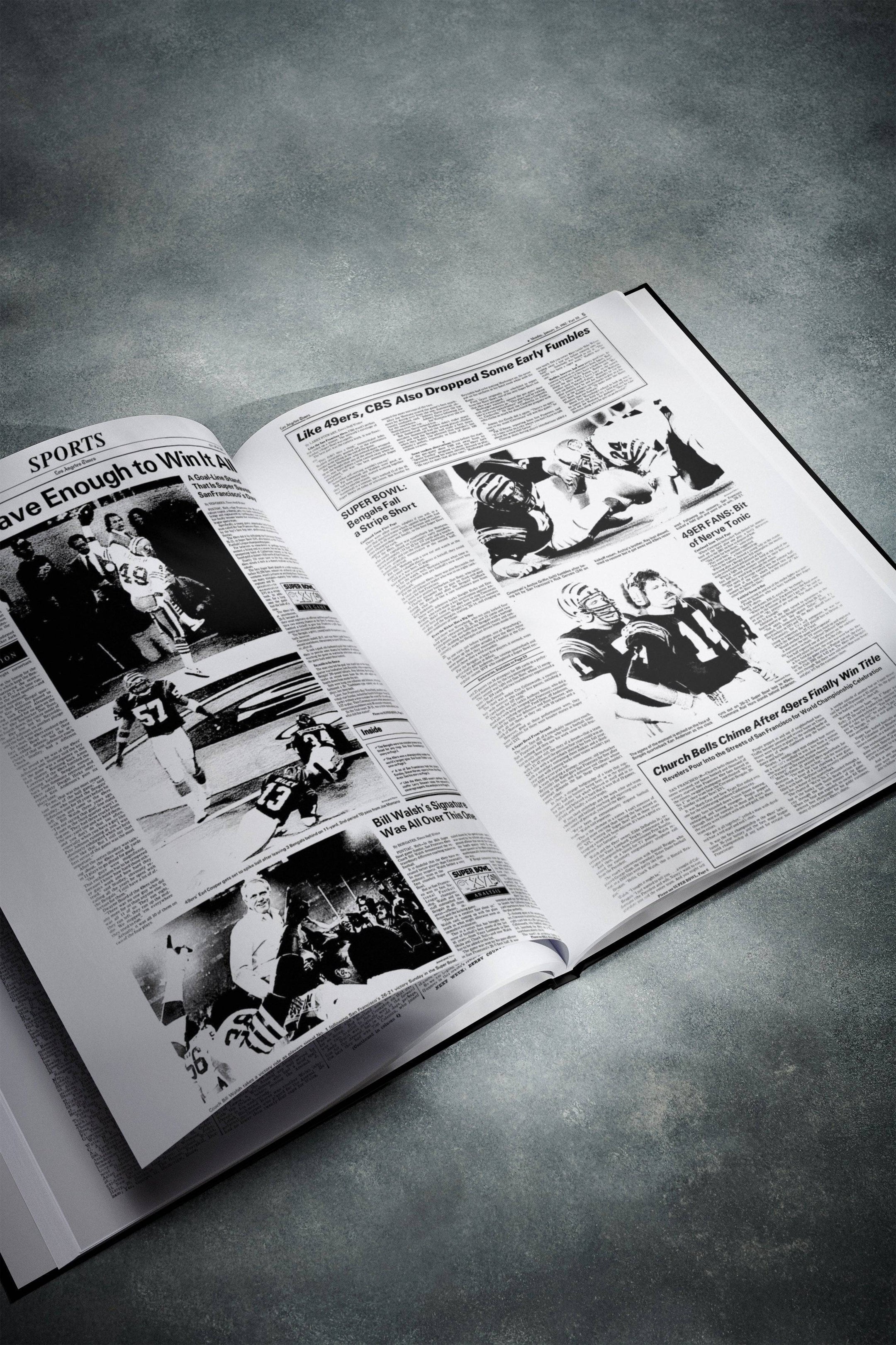 The Football History of San Francisco 49ers Los Angeles Times Edition Book