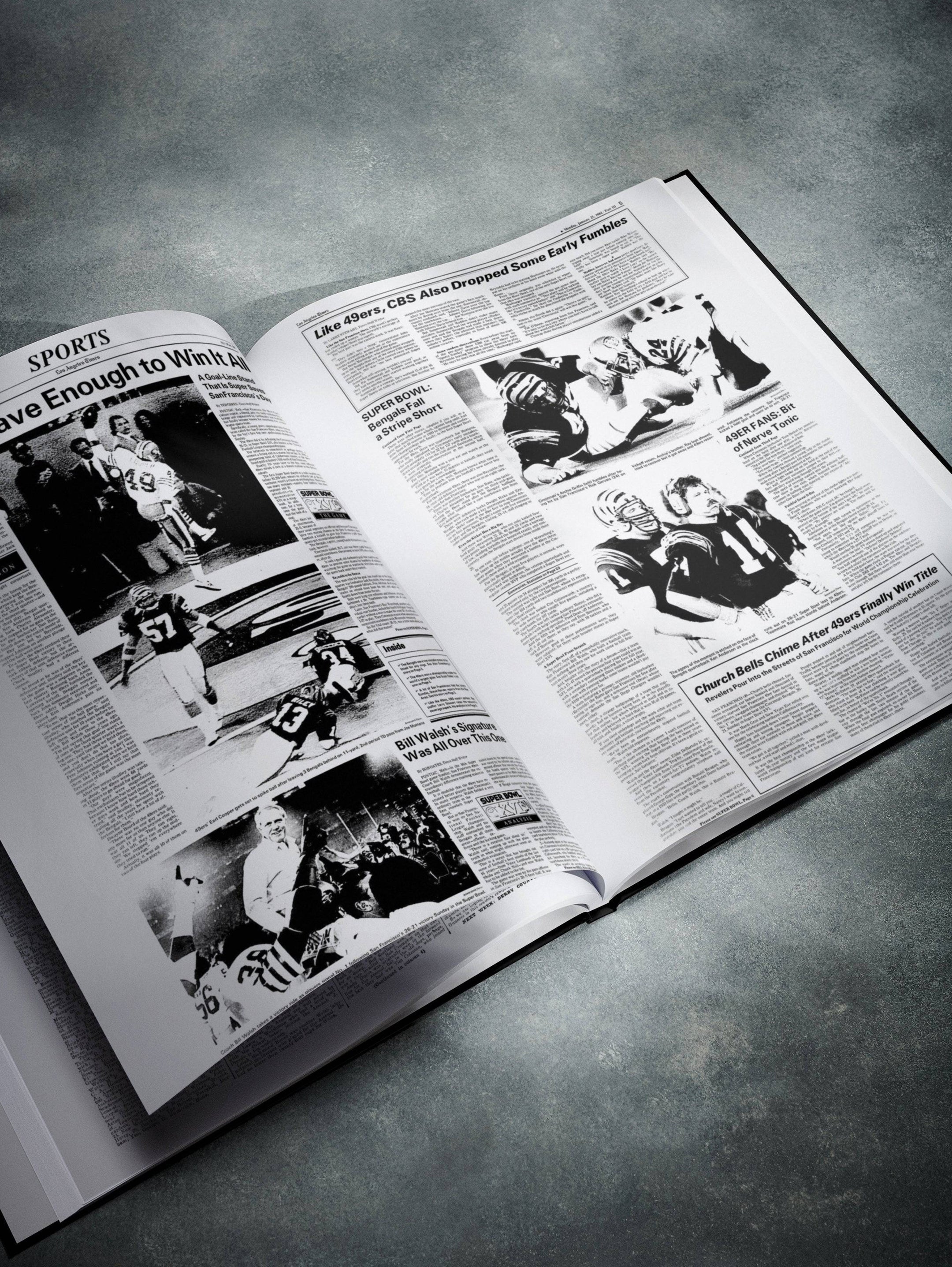 The US Football History of San Francisco 49ers Los Angeles Times Edition Book - Historic Newspapers