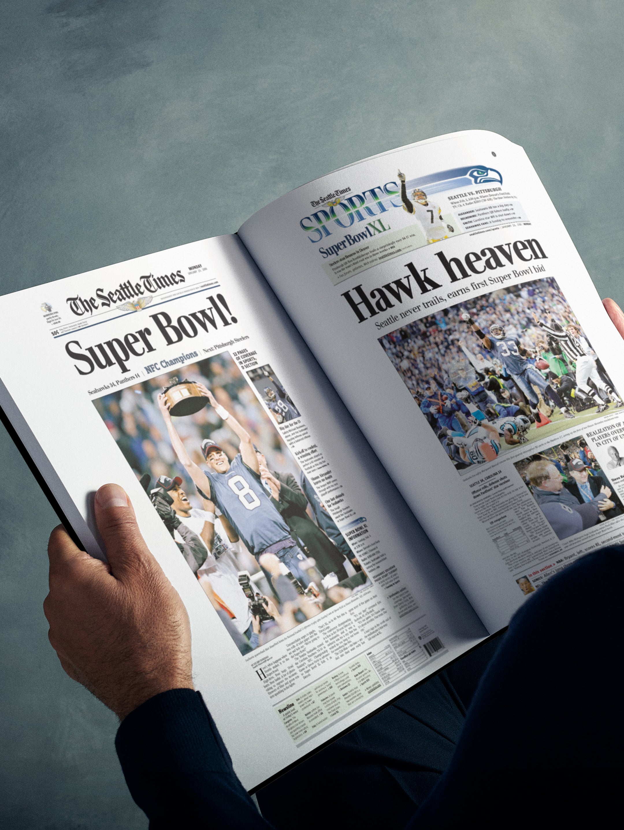 The US Football History of Seattle Seahawks Seattle Times Edition Book - Historic Newspapers