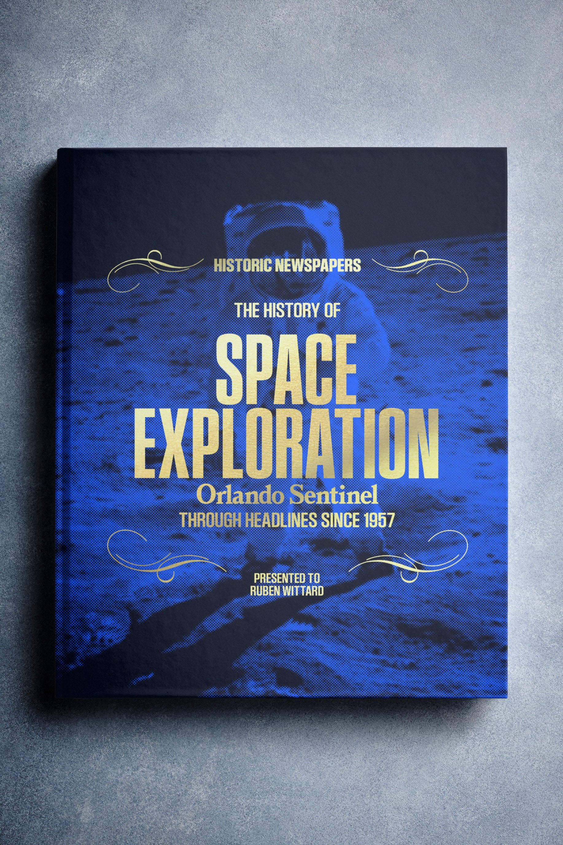 洋書 Space-out Space Exploration Newspaper Book | Historic Newspapers