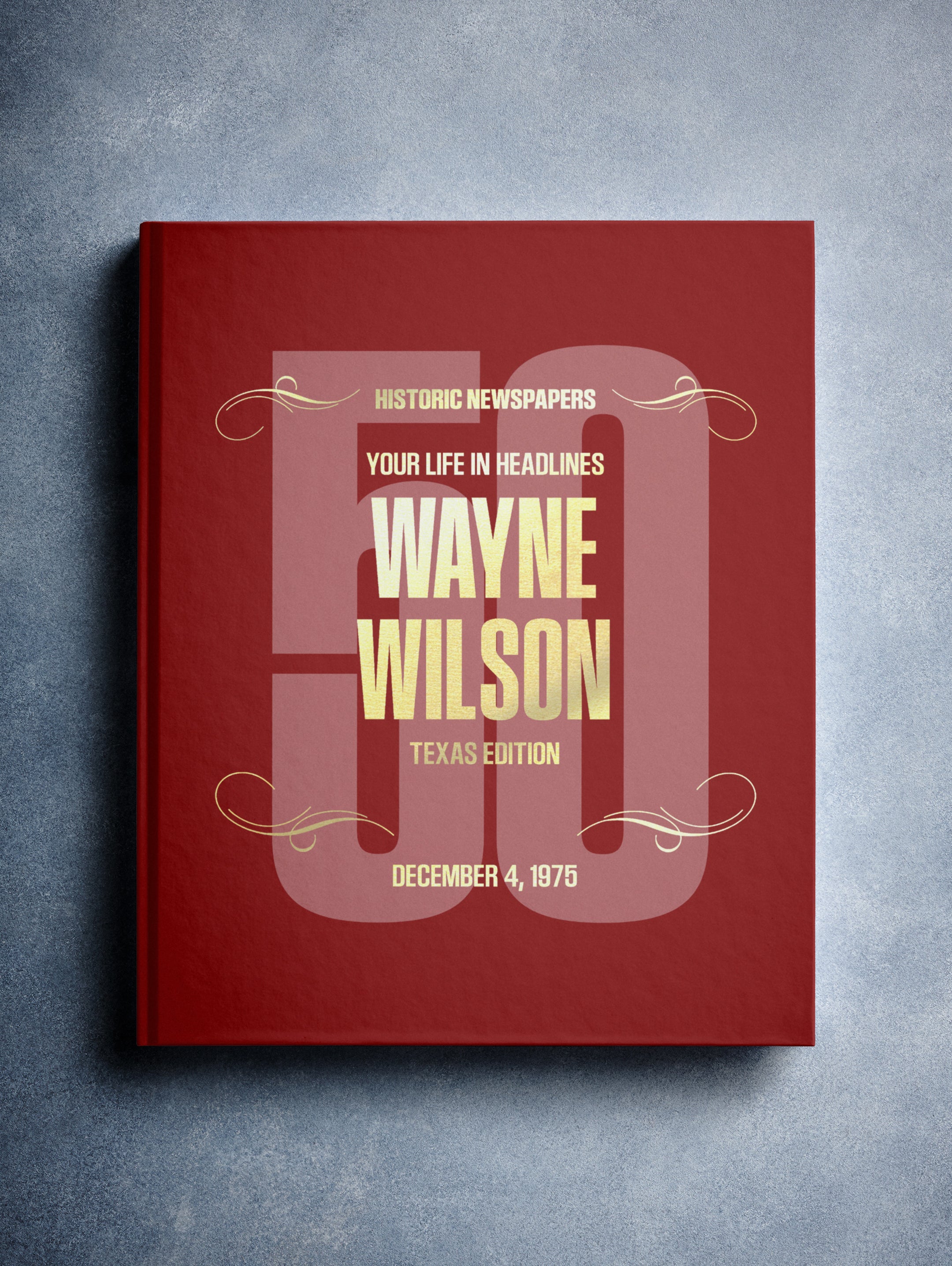 Personalized Birthday Newspaper Book Texas Edition