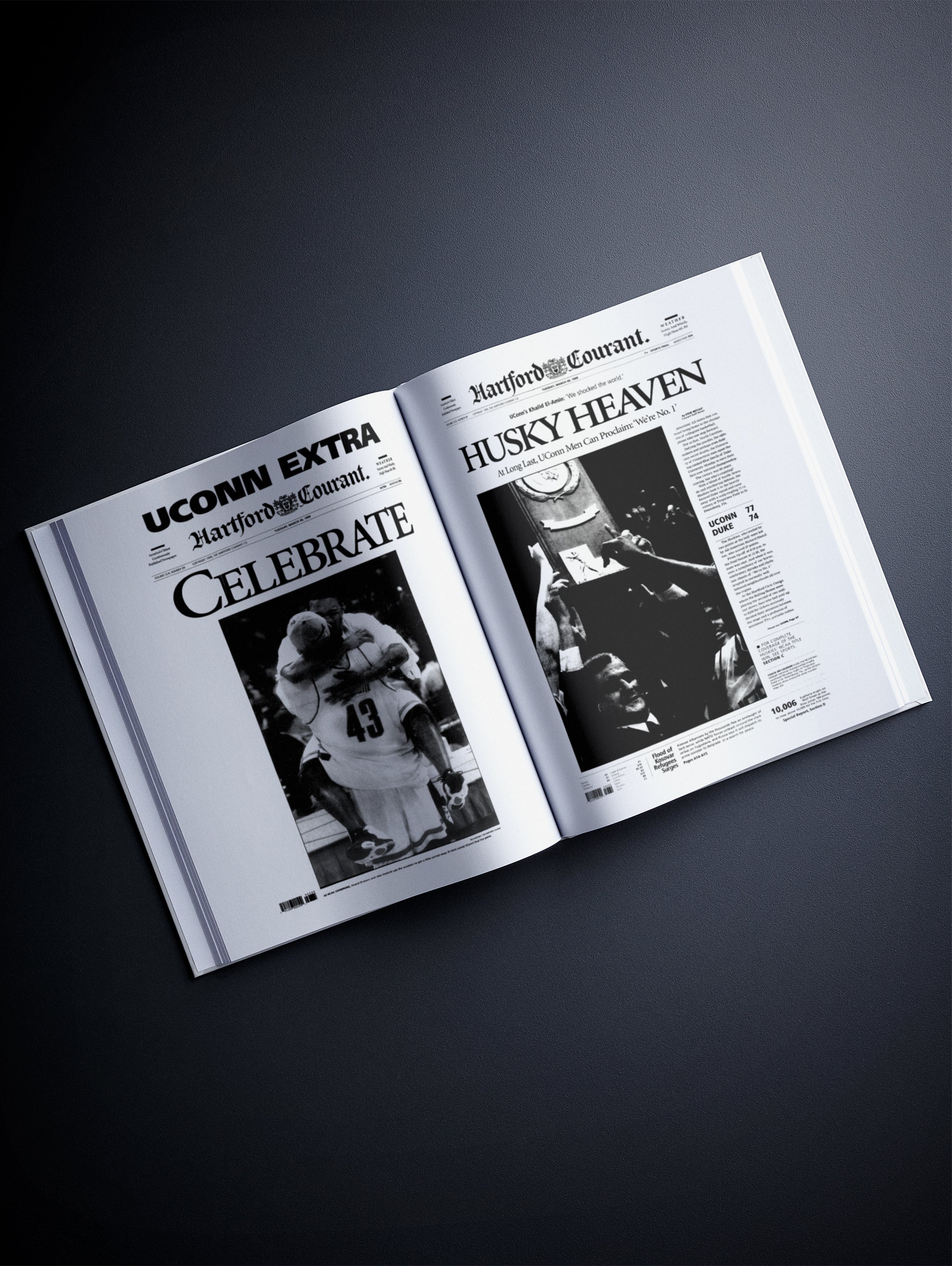 The Basketball History of UConn Huskies Men Hartford Courant Edition - Historic Newspapers