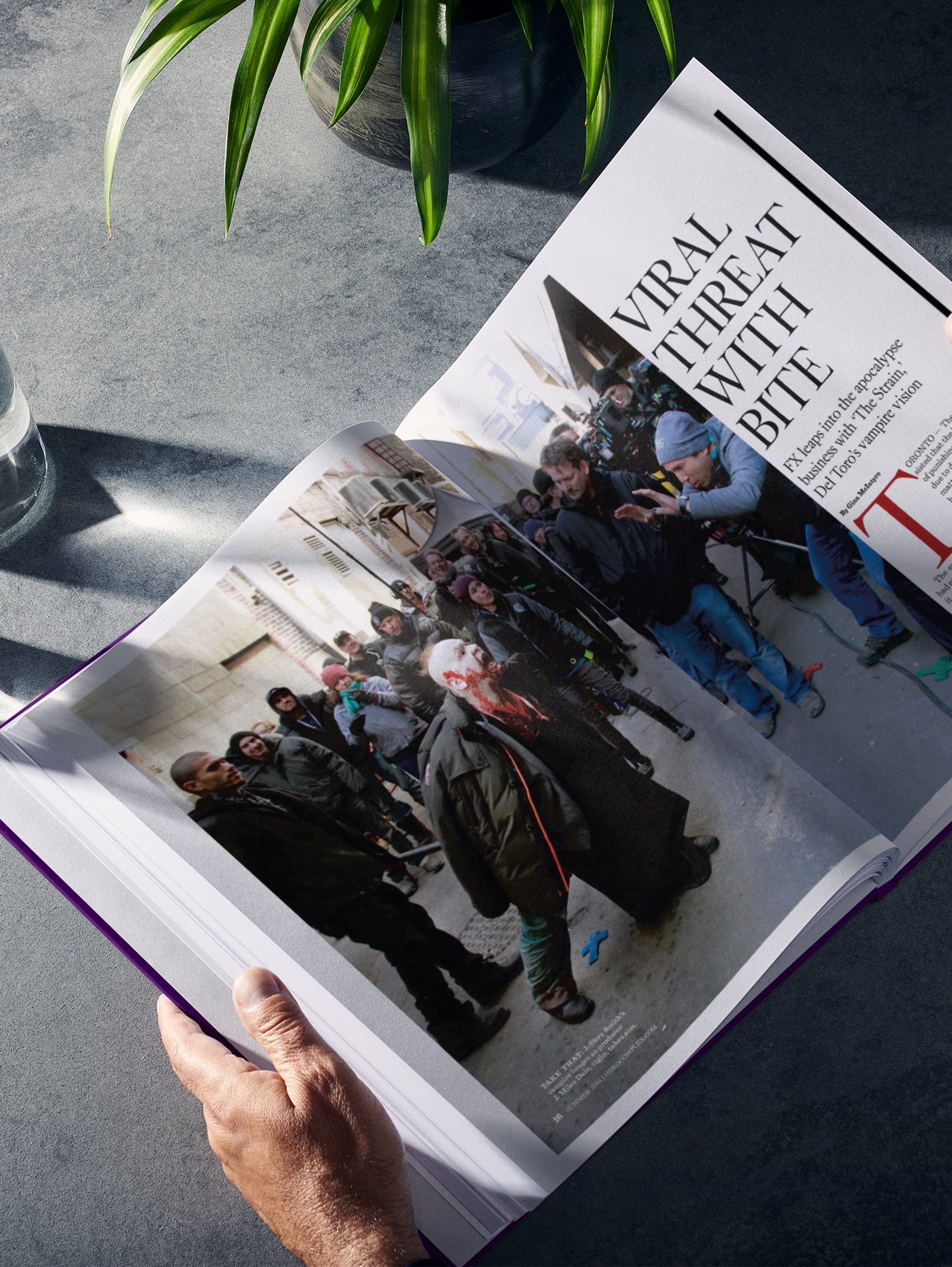 Historic Newspapers POD book titled "The Onscreen History of Vampires" with purple cover, featuring vampires, music, film, and TV themes.