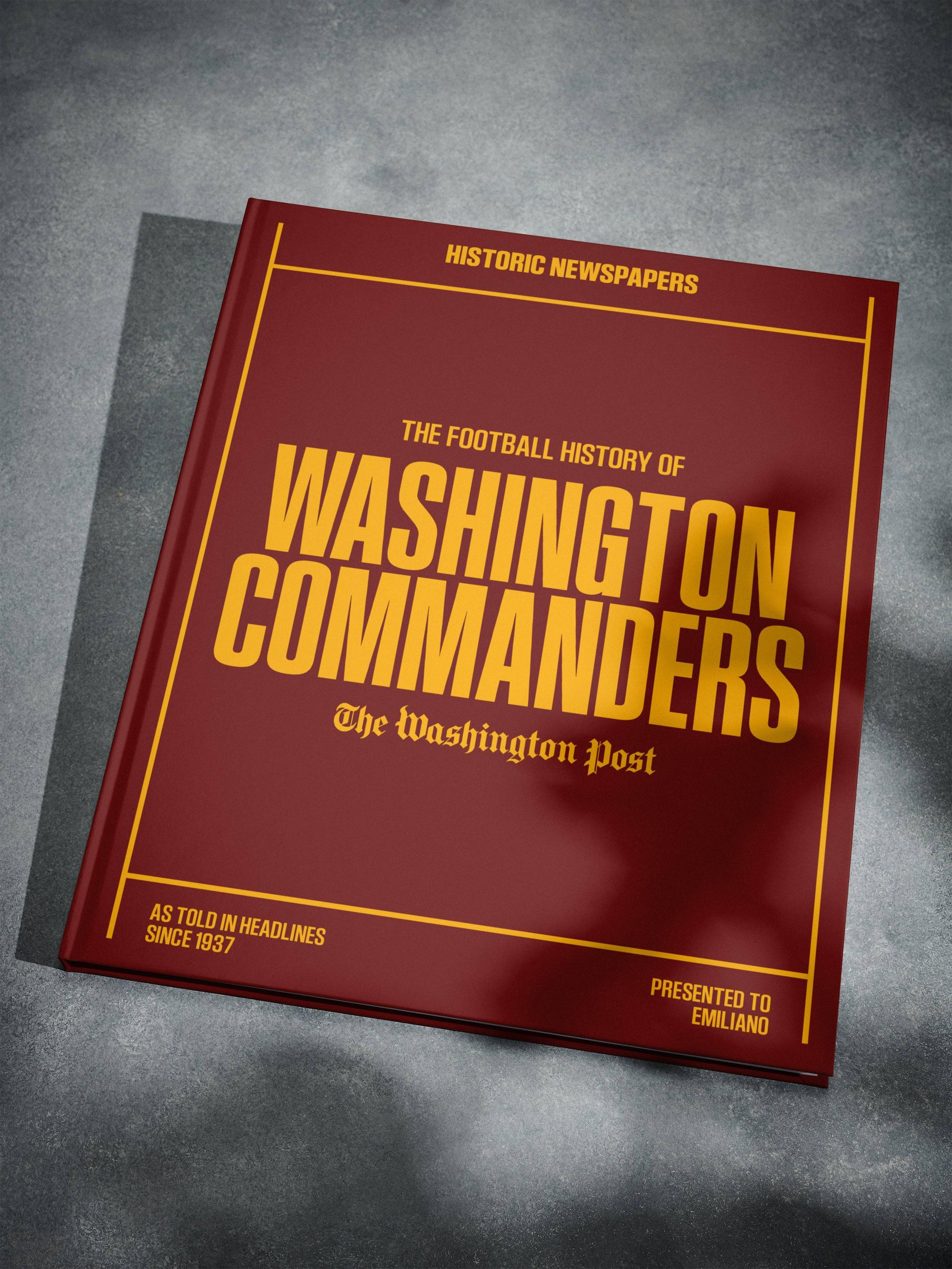 The Football History of Washington Commanders Washington Post Edition Book
