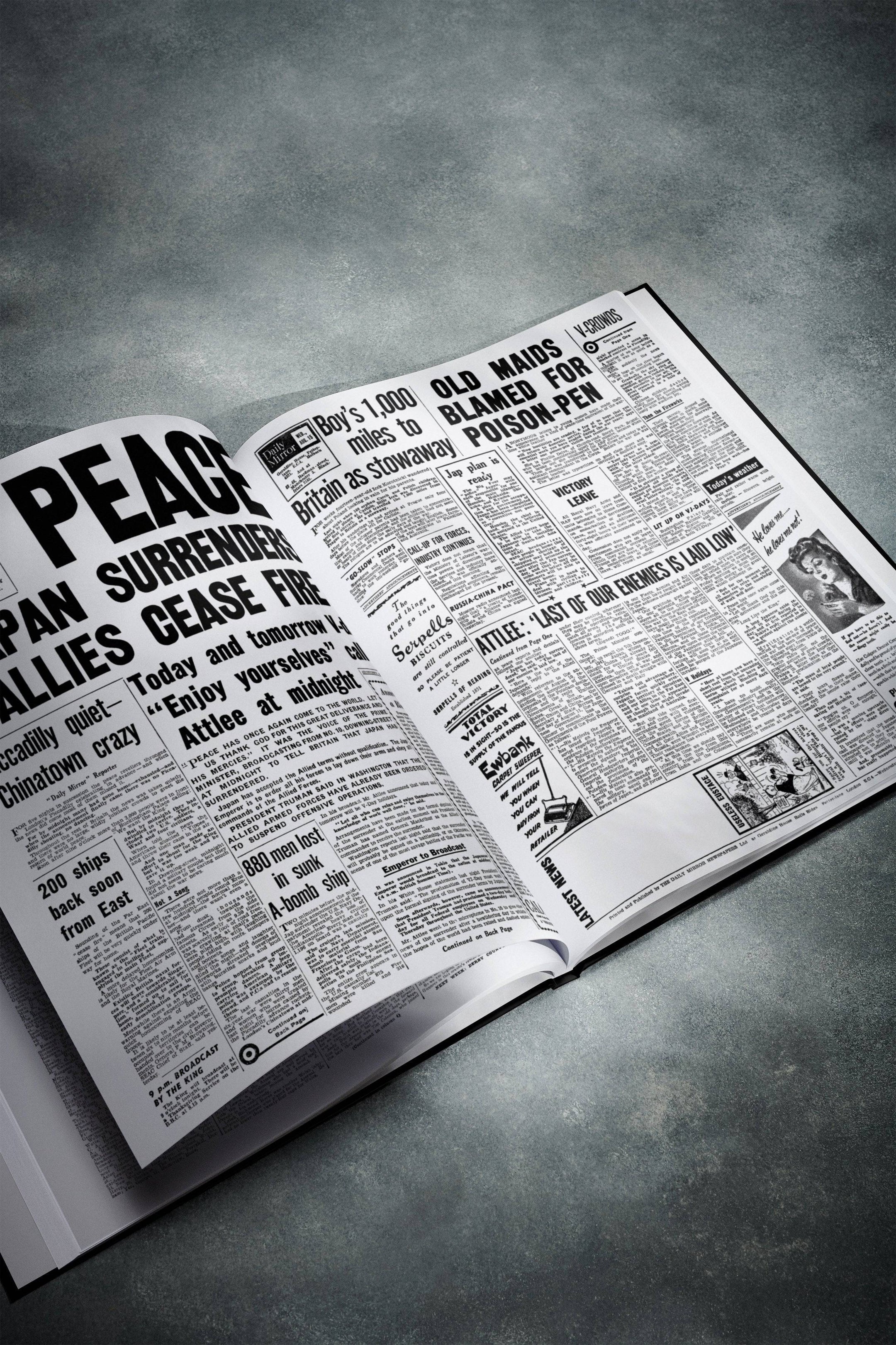 The Story of World War II Book - Historic Newspapers