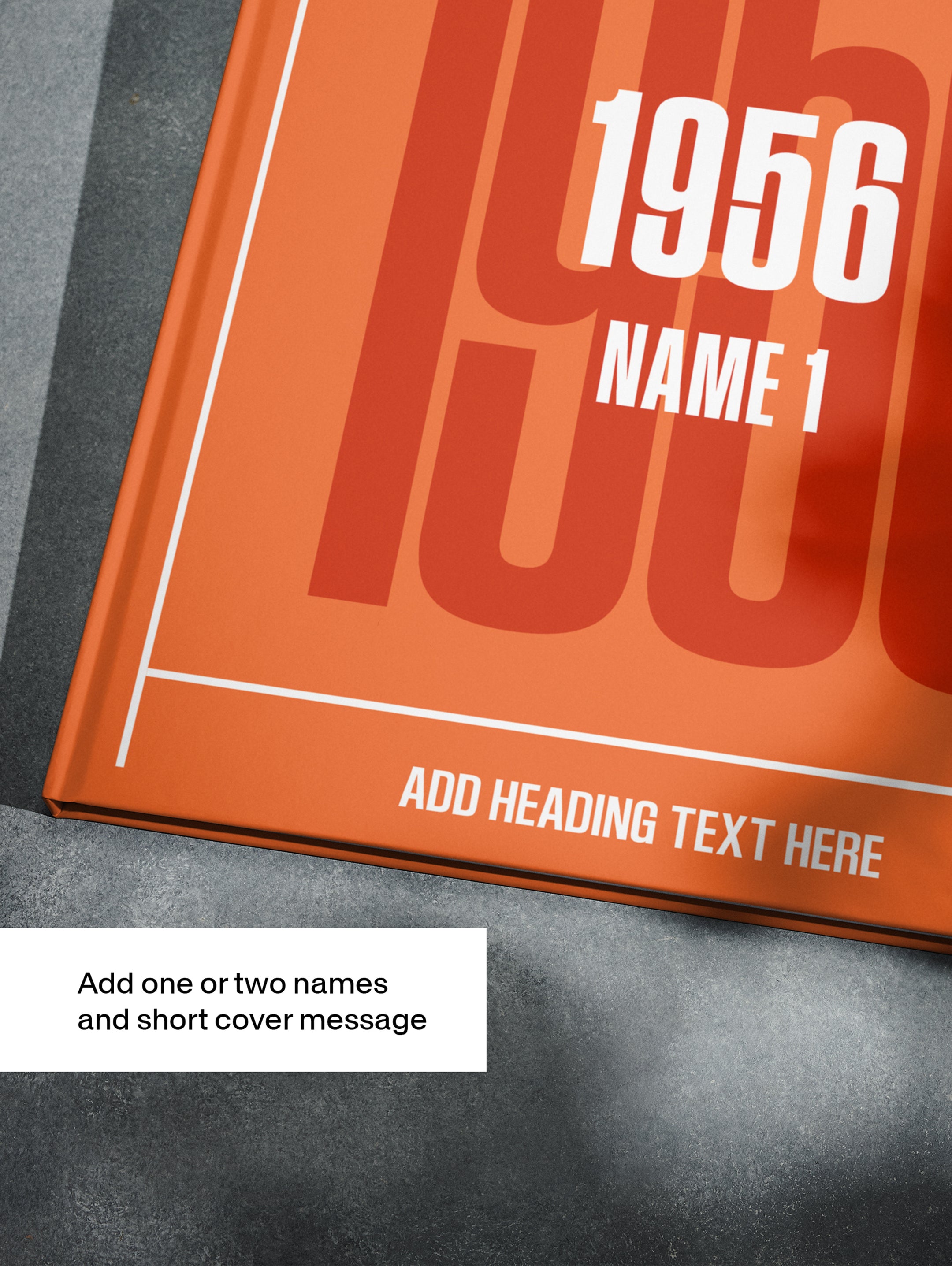 Red cover of "Your Year in Headlines 1956" POD book by Historic Newspapers, featuring vintage newspaper headlines from 1956.