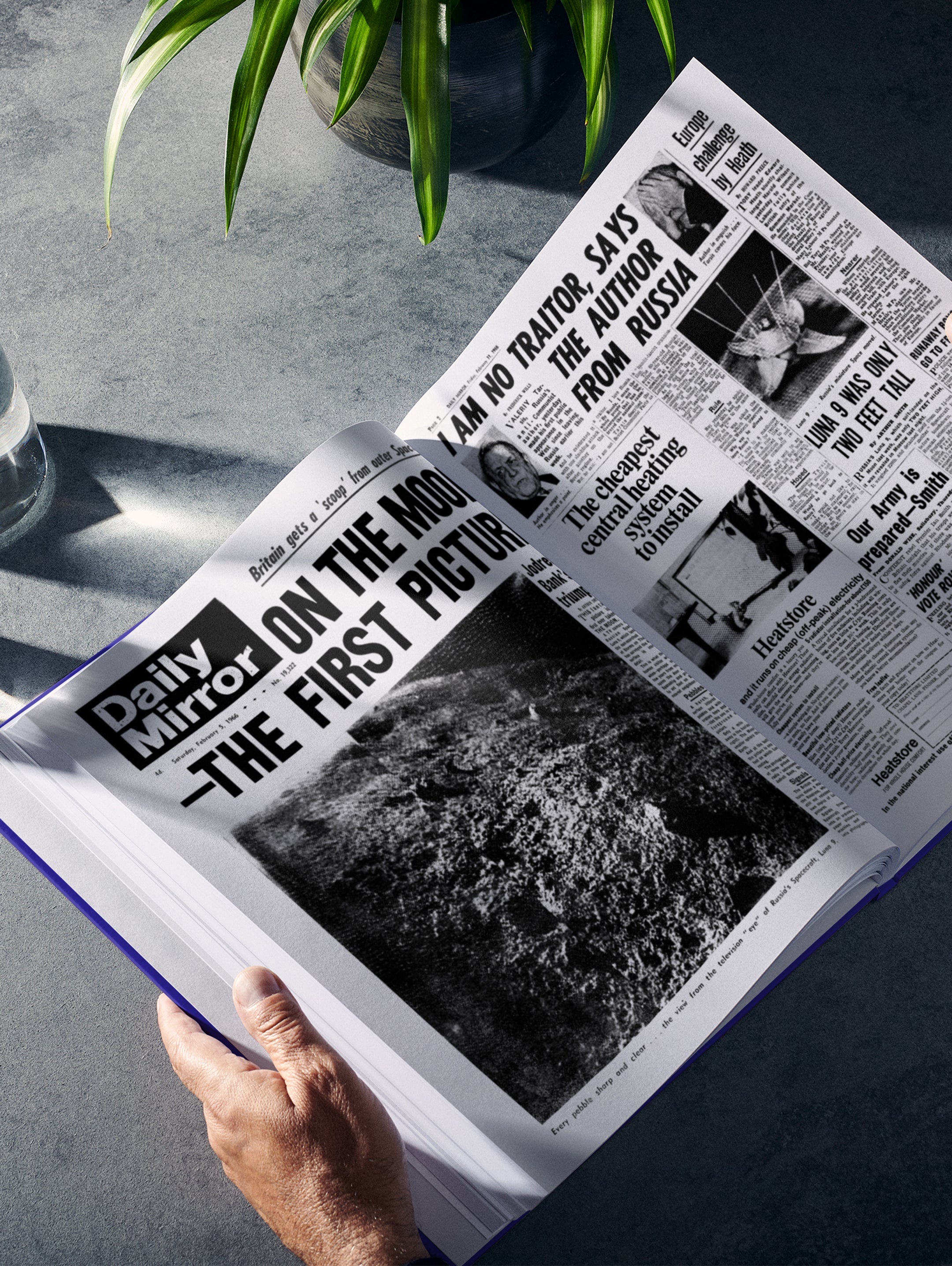 Open copy of Your Year in Headlines 1966 POD book by Historic Newspapers, featuring newspaper headlines from 1966.
