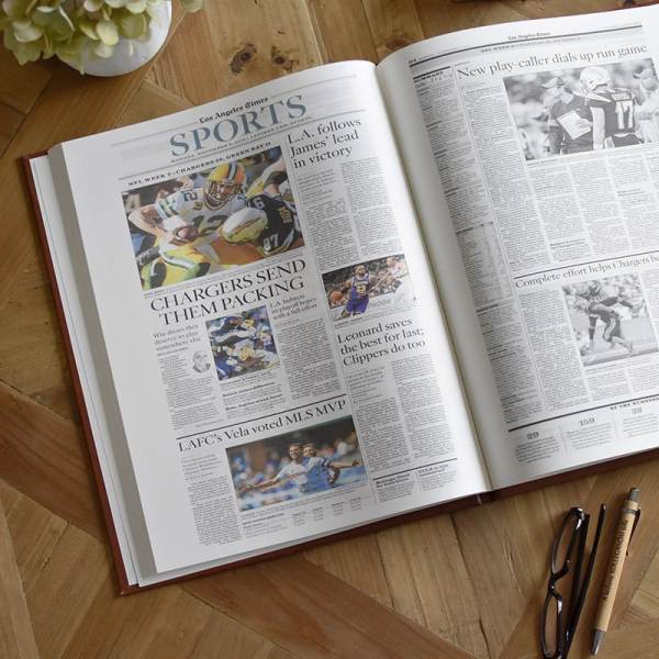 los angeles chargers newspaper book