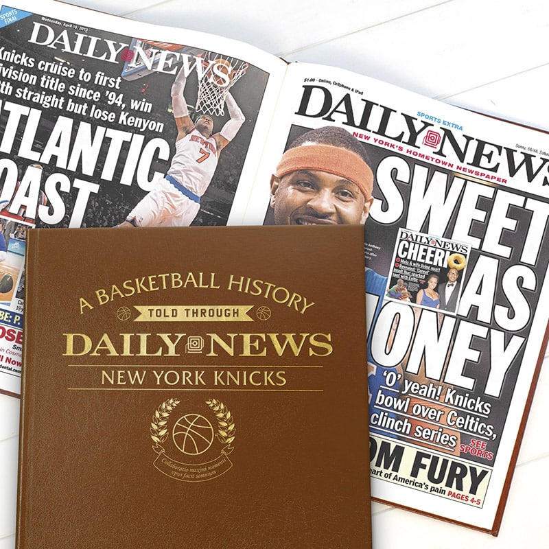 History of the New York Knicks” Newspaper Book