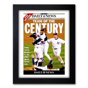 yankees win 1999 world series historical newspaper front page reprint