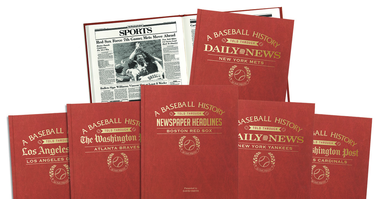 Personalized Baseball Books - Historic Newspapers