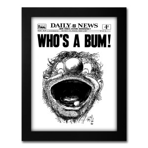 who's a bum- Brooklyn dodgers world series championship win historical newspaper front page reprint