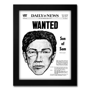 wanted - son of sam historical newspaper front page reprint