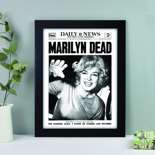 marilyn dead historical newspaper front page reprint